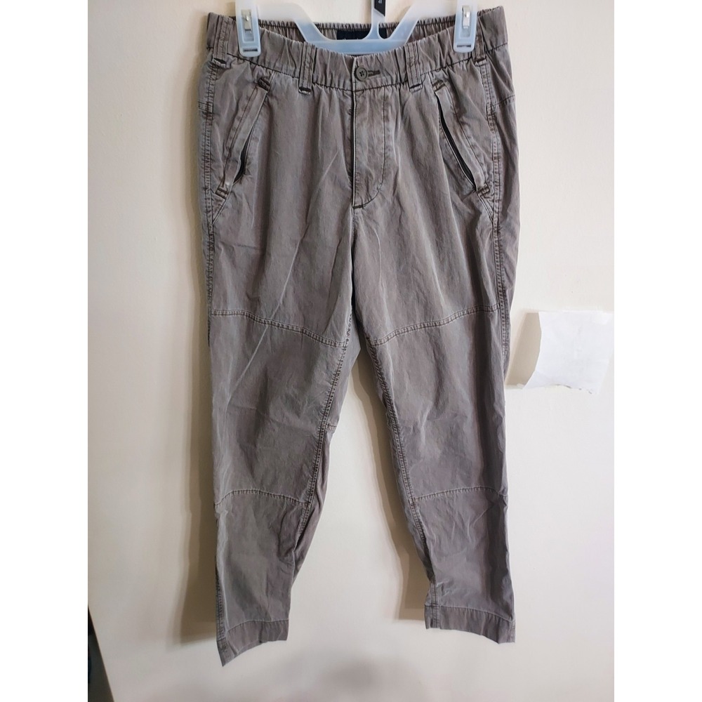 Abercrombie & Fitch Jogger Pants Mens S Gray Brown Stretch Articulated Knee